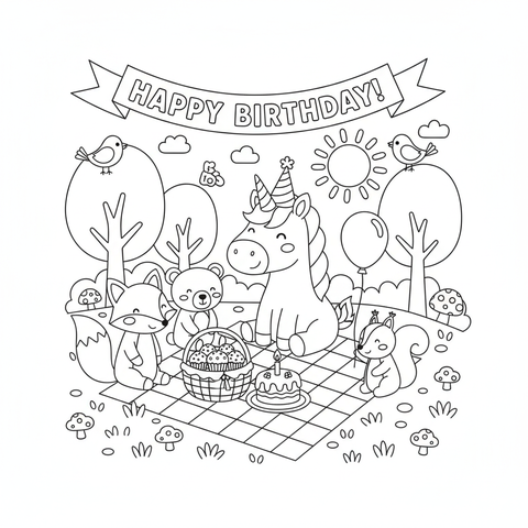 Unicorn coloring pages — free printable preview